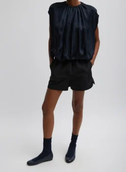 Silk Nylon Pull On Shorts-Tibi Clearance