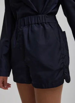 Silk Nylon Pull On Shorts-Tibi Fashion