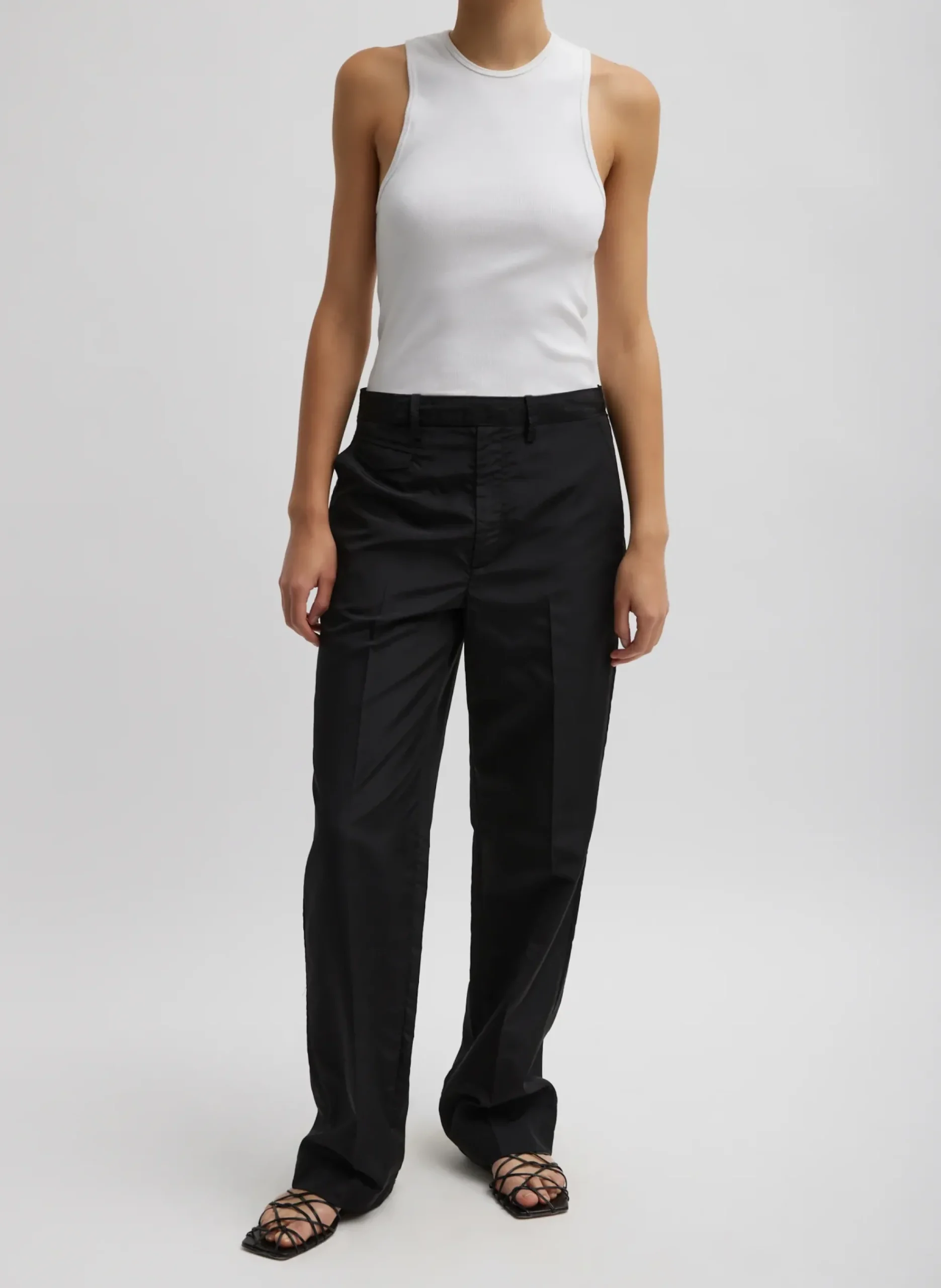 Silk Nylon Straight Leg Trouser-Tibi Clearance