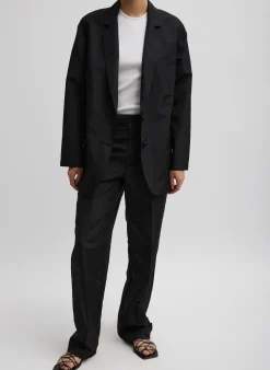 Silk Nylon Straight Leg Trouser-Tibi Clearance