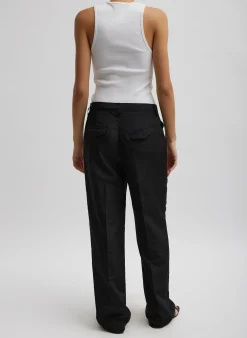 Silk Nylon Straight Leg Trouser-Tibi Clearance