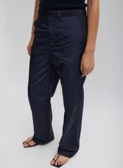 Silk Nylon Straight Leg Trouser-Tibi Best