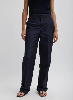 Silk Nylon Straight Leg Trouser-Tibi Best