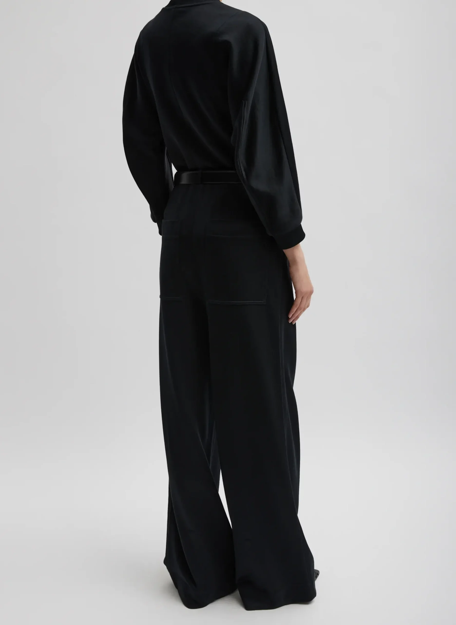 Silk Terry Pleated Pull On Pant-Tibi Hot