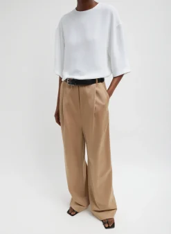 Silk Terry Pleated Pull On Pant-Tibi Best