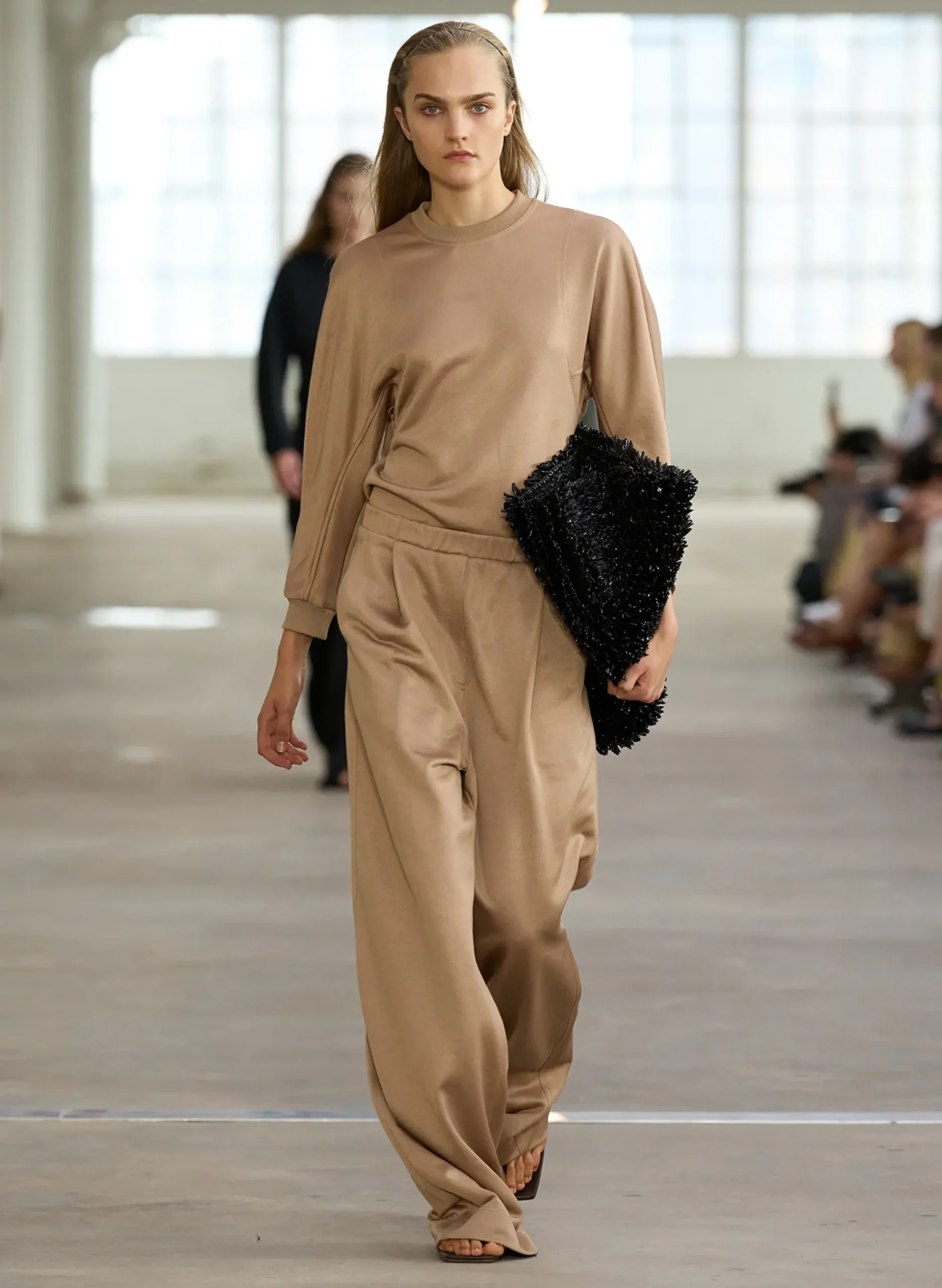 Silk Terry Pleated Pull On Pant-Tibi Best