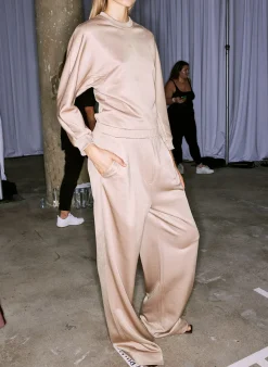 Silk Terry Pleated Pull On Pant-Tibi Best