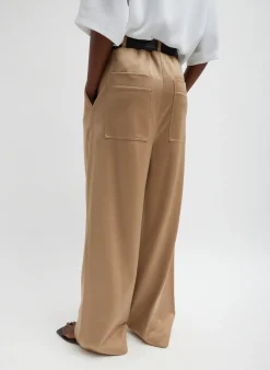 Silk Terry Pleated Pull On Pant-Tibi Best