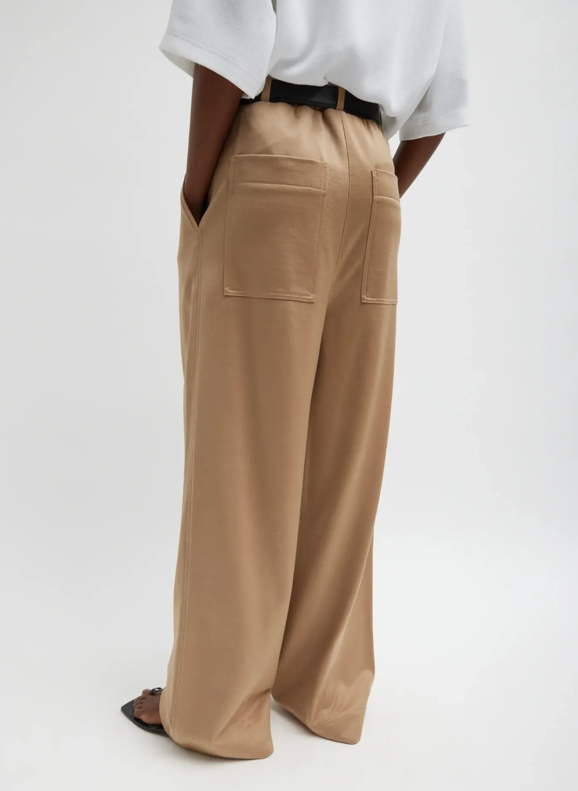 Silk Terry Pleated Pull On Pant-Tibi Best