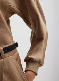 Silk Terry Sculpted Sleeve Slim Sweatshirt-Tibi Outlet