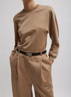 Silk Terry Sculpted Sleeve Slim Sweatshirt-Tibi Outlet