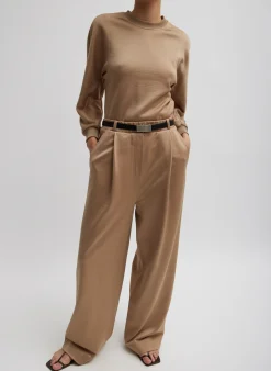 Silk Terry Sculpted Sleeve Slim Sweatshirt-Tibi Outlet