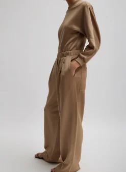 Silk Terry Sculpted Sleeve Slim Sweatshirt-Tibi Outlet