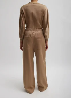 Silk Terry Sculpted Sleeve Slim Sweatshirt-Tibi Outlet