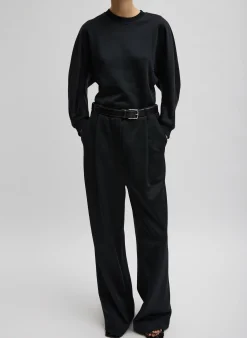 Silk Terry Sculpted Sleeve Slim Sweatshirt-Tibi Clearance