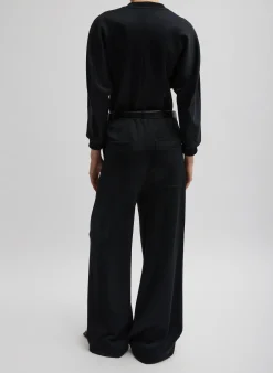 Silk Terry Sculpted Sleeve Slim Sweatshirt-Tibi Clearance