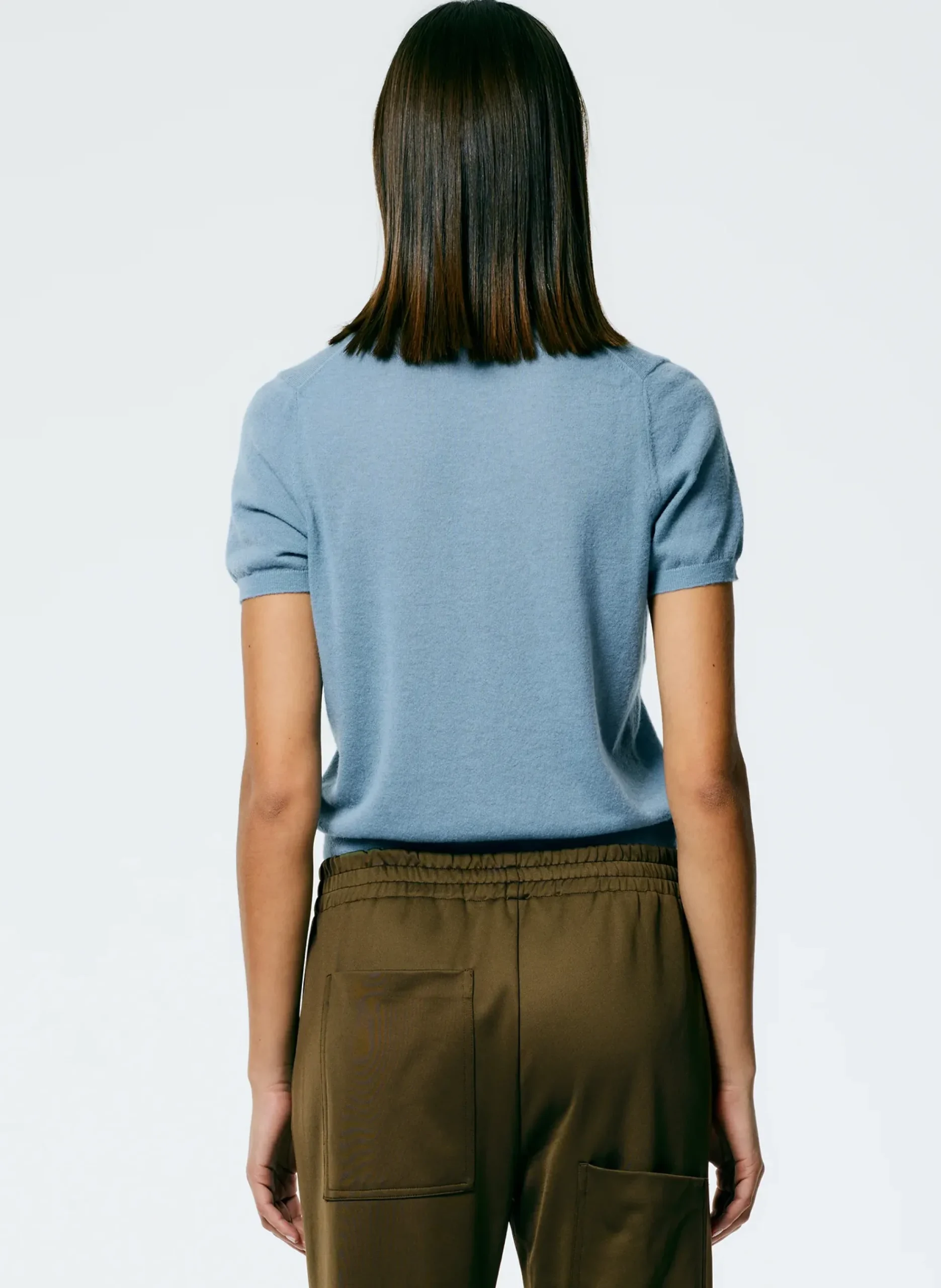 Skinlike Mercerized Wool Shrunken Polo-Tibi Outlet