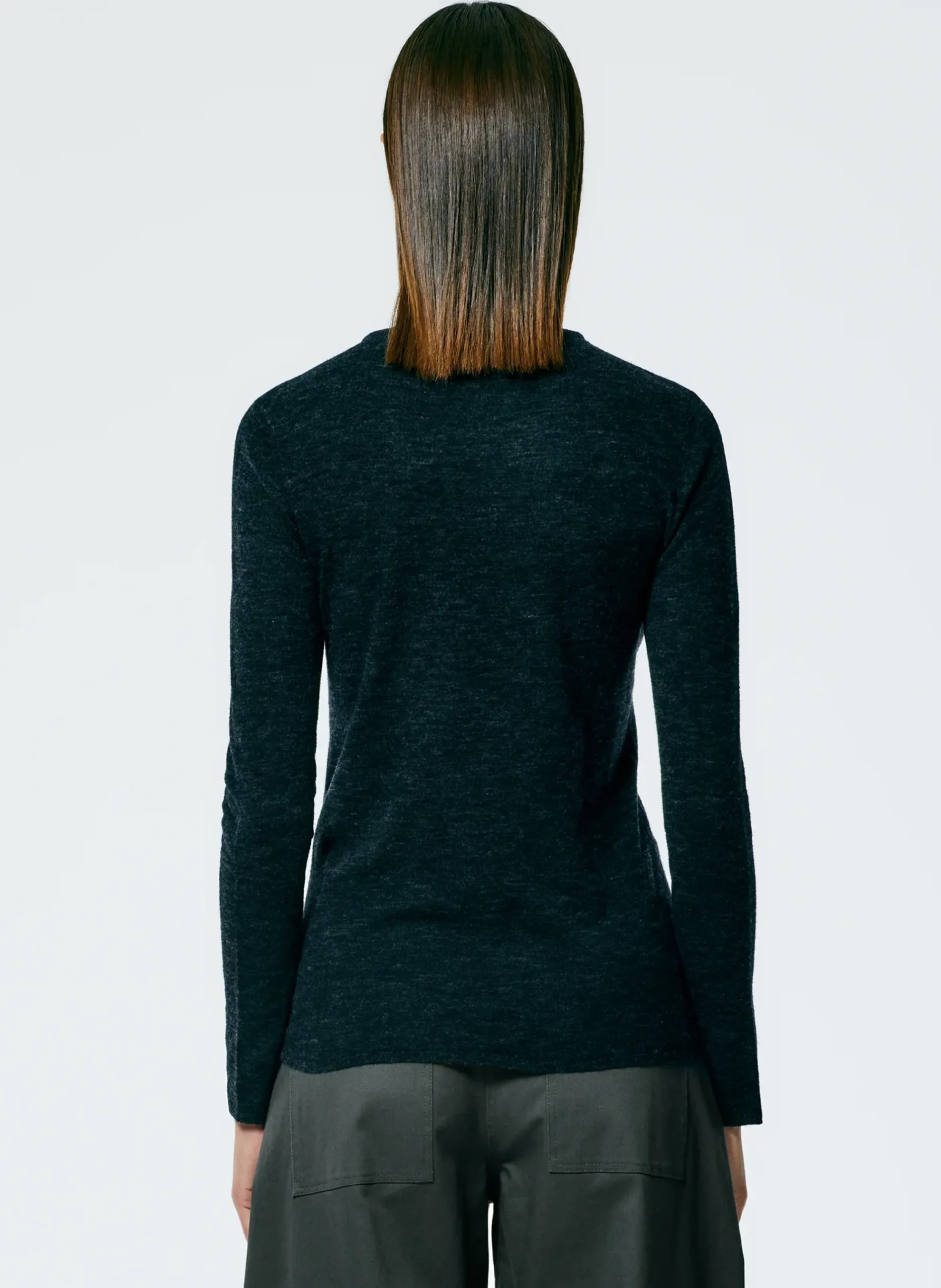 Skinlike Mercerized Wool Soft Sheer Pullover-Tibi Sale