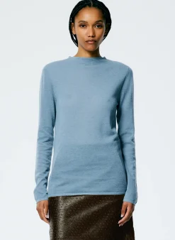 Skinlike Mercerized Wool Soft Sheer Pullover-Tibi Best
