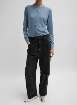 Skinlike Mercerized Wool Shrunken Cardigan-Tibi Online