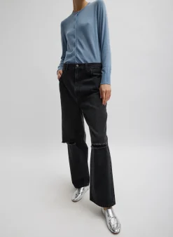 Skinlike Mercerized Wool Shrunken Cardigan-Tibi Online