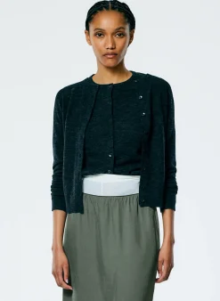 Skinlike Mercerized Wool Shrunken Cardigan-Tibi Hot