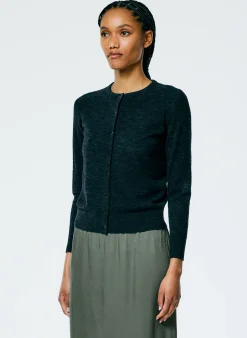Skinlike Mercerized Wool Shrunken Cardigan-Tibi Hot