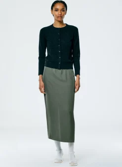 Skinlike Mercerized Wool Shrunken Cardigan-Tibi Hot
