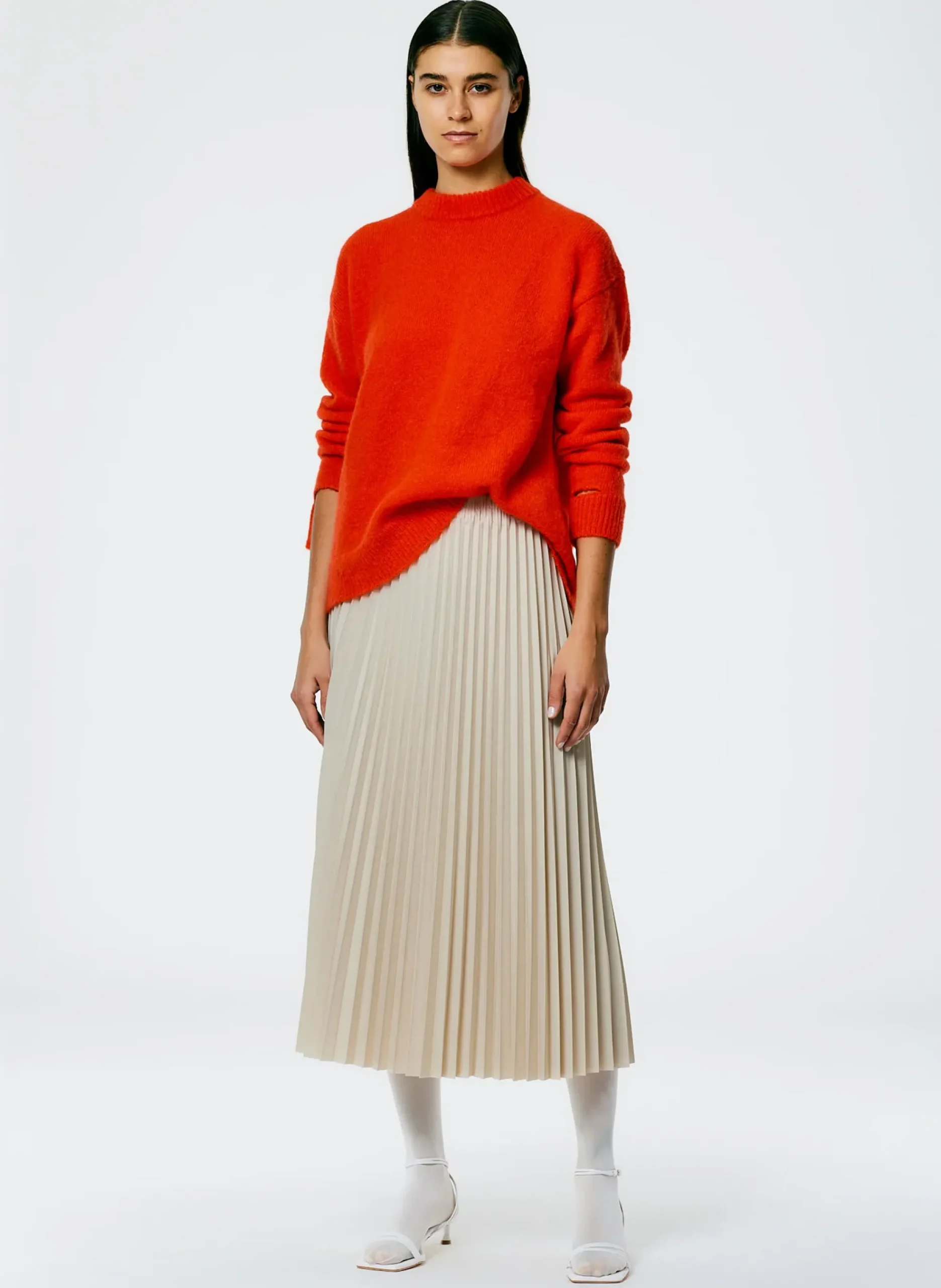 Soft Mohair Crewneck Easy Pullover-Tibi Fashion
