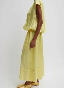 Spring Acetate Shirred Circular Dress-Tibi Discount