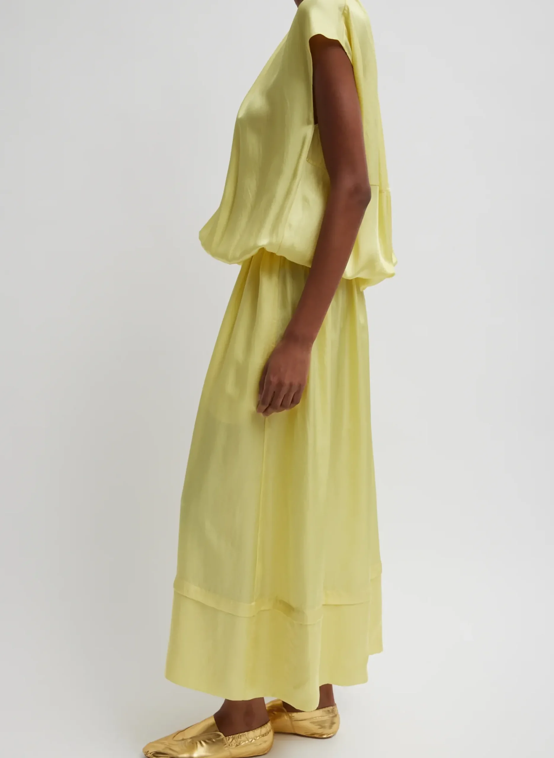 Spring Acetate Shirred Circular Dress-Tibi Discount