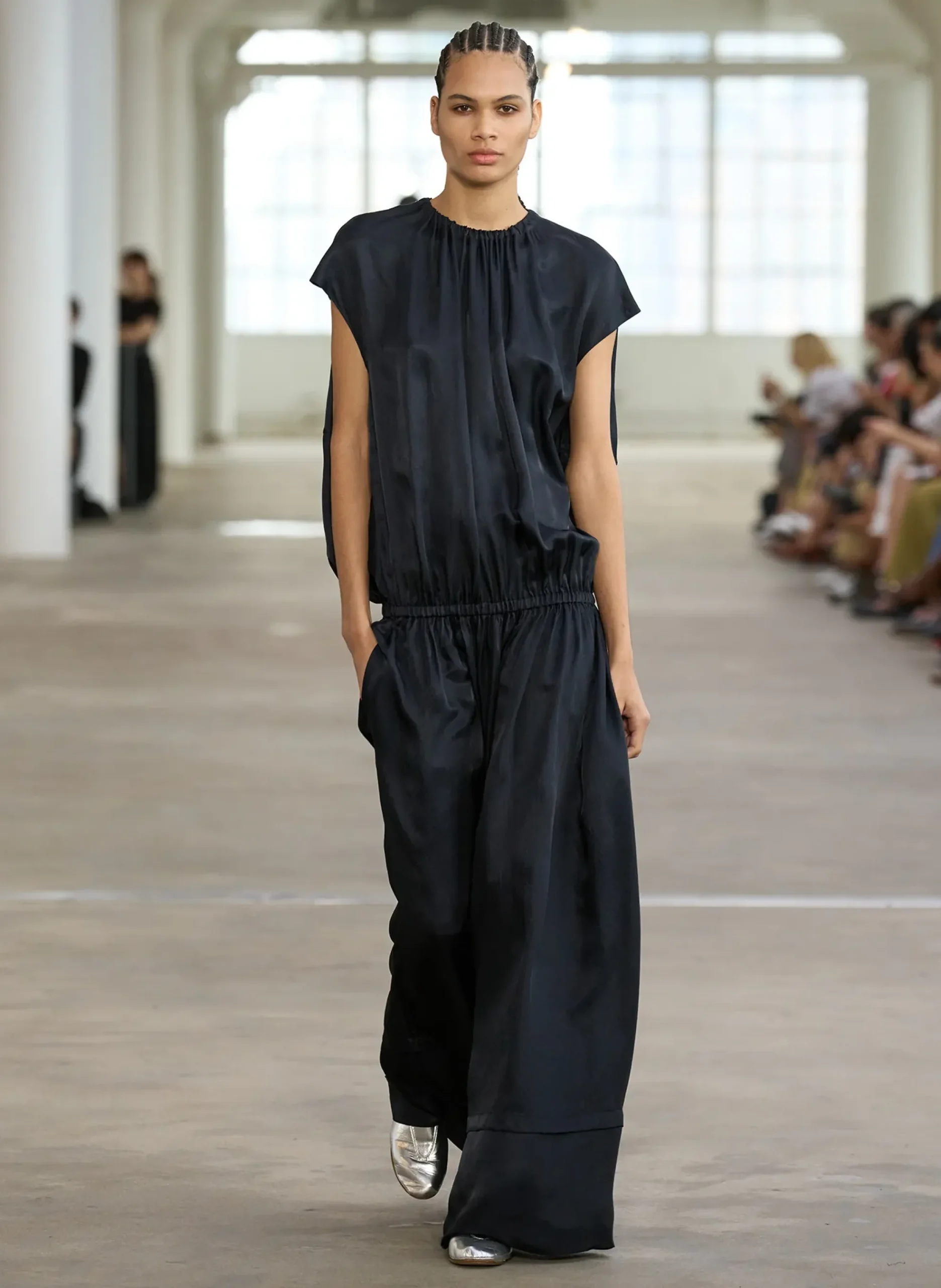Spring Acetate Shirred Circular Dress-Tibi Best