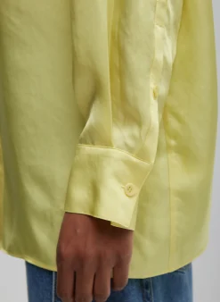 Spring Acetate Shirt With Cocoon Back-Tibi Online