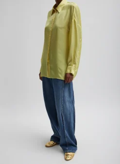 Spring Acetate Shirt With Cocoon Back-Tibi Online