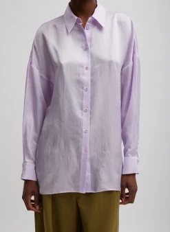 Spring Acetate Shirt With Cocoon Back-Tibi Online