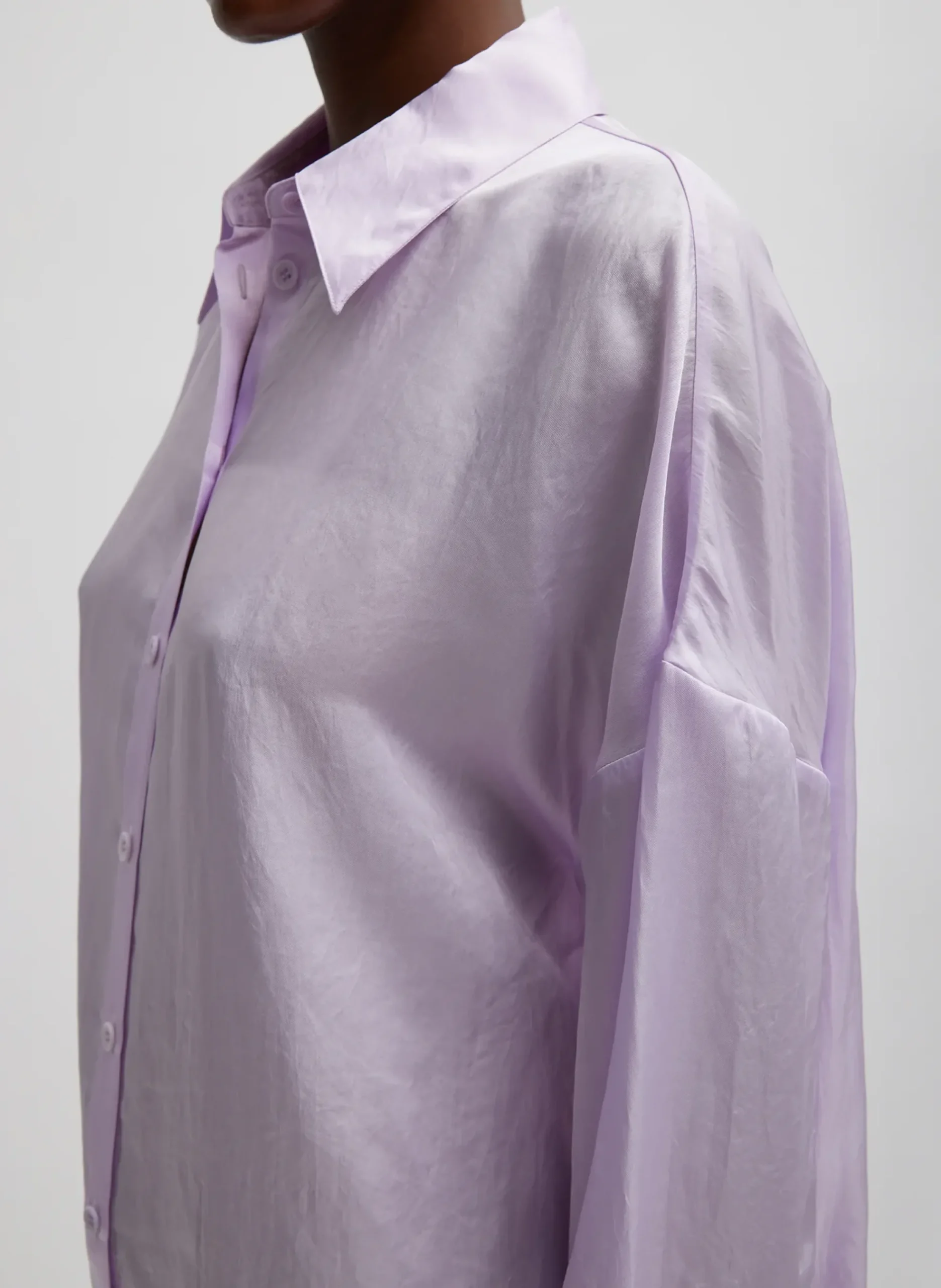 Spring Acetate Shirt With Cocoon Back-Tibi Online