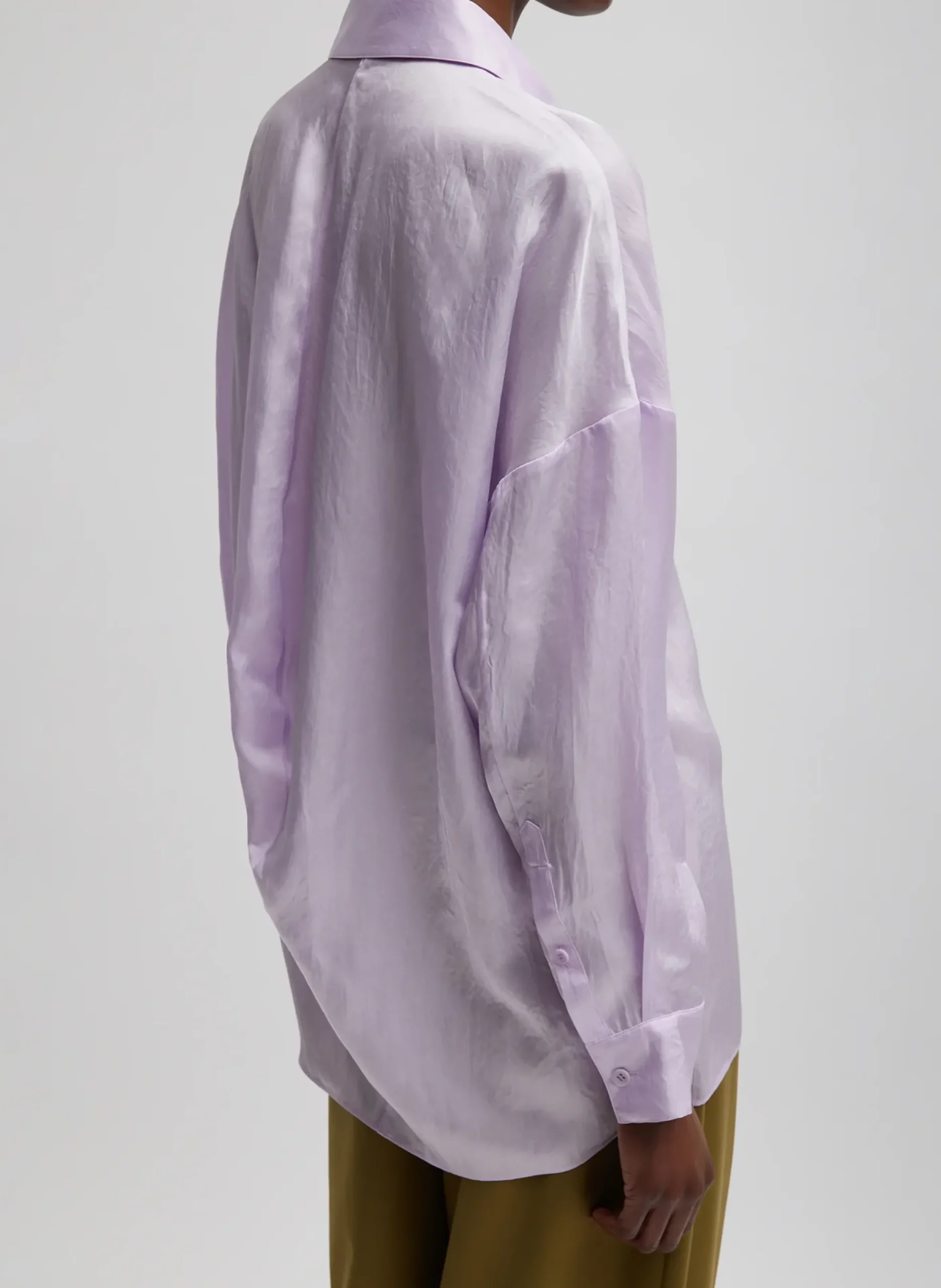 Spring Acetate Shirt With Cocoon Back-Tibi Online