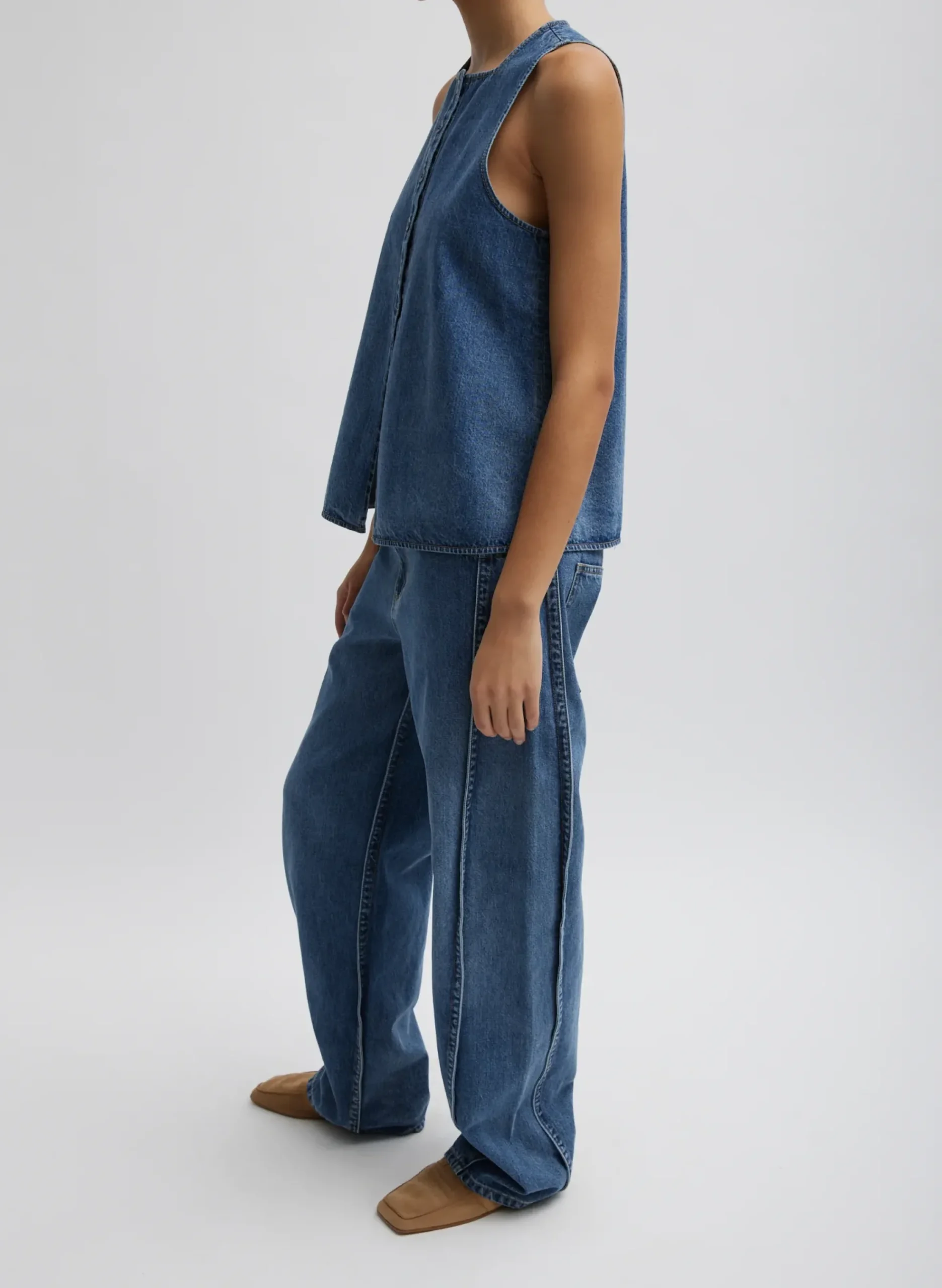 Spring Denim Tuck Jean-Tibi Sale