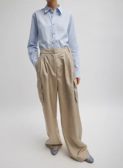 Stella Crispy Nylon Pleated Cargo Pant-Tibi Sale