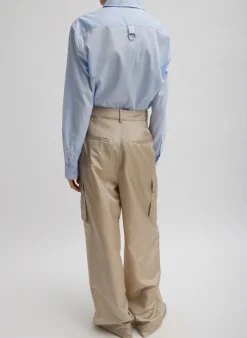 Stella Crispy Nylon Pleated Cargo Pant-Tibi Sale