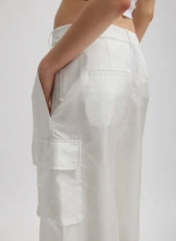 Stella Crispy Nylon Pleated Cargo Pant-Tibi Discount