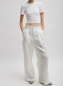 Stella Crispy Nylon Pleated Cargo Pant-Tibi Discount