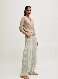 Stone Washed Striped Denim Sid Jean-Tibi Discount