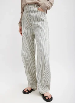 Stone Washed Striped Denim Sid Jean-Tibi Discount