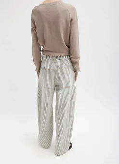 Stone Washed Striped Denim Sid Jean-Tibi Discount