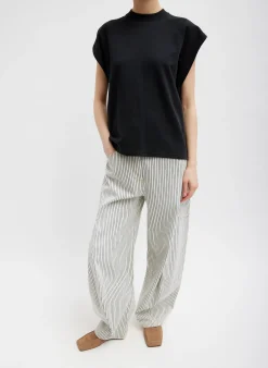 Stone Washed Striped Denim Sid Jean-Tibi Discount