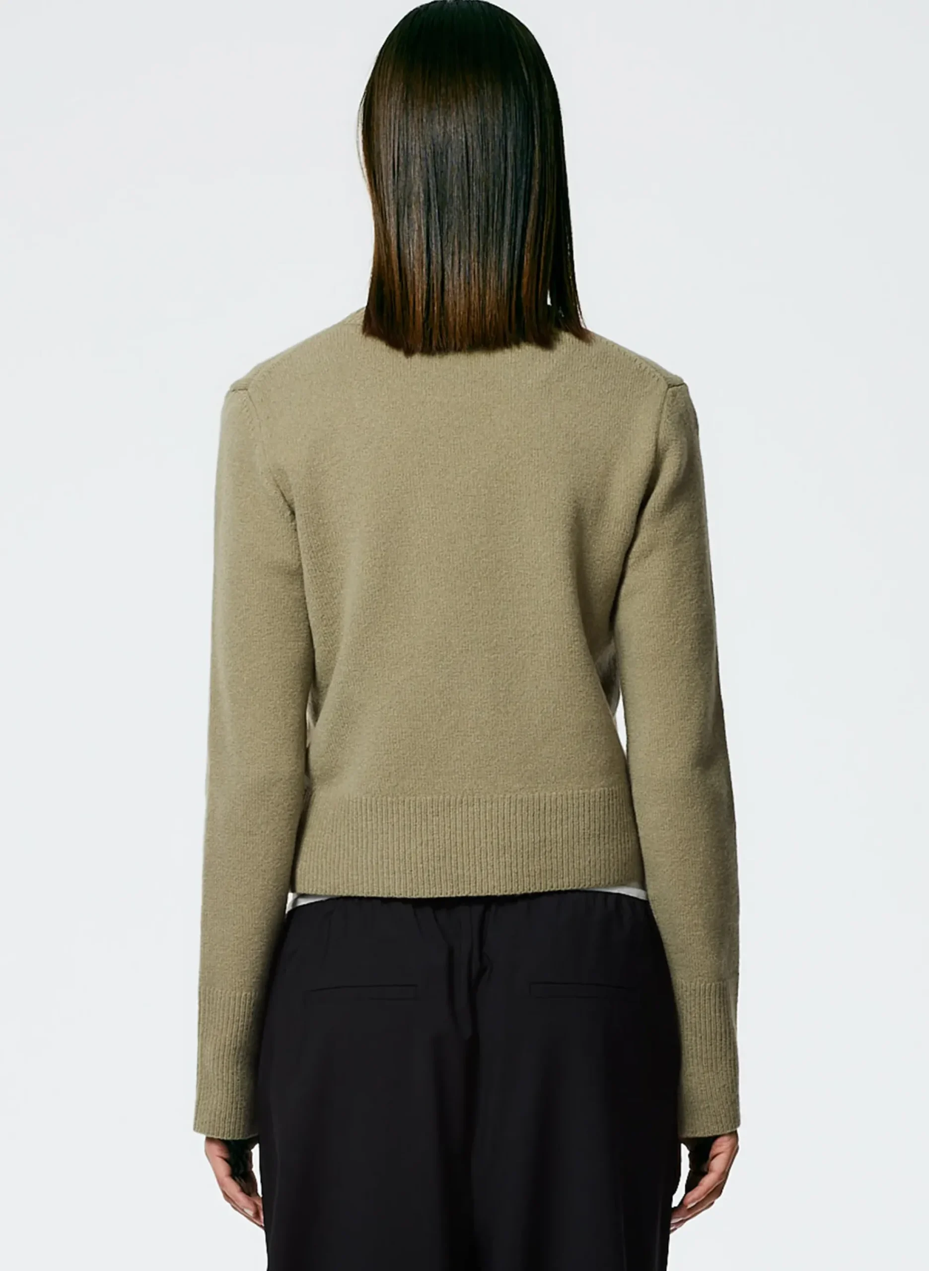 Stretch Cashmere Crewneck Pullover-Tibi Fashion