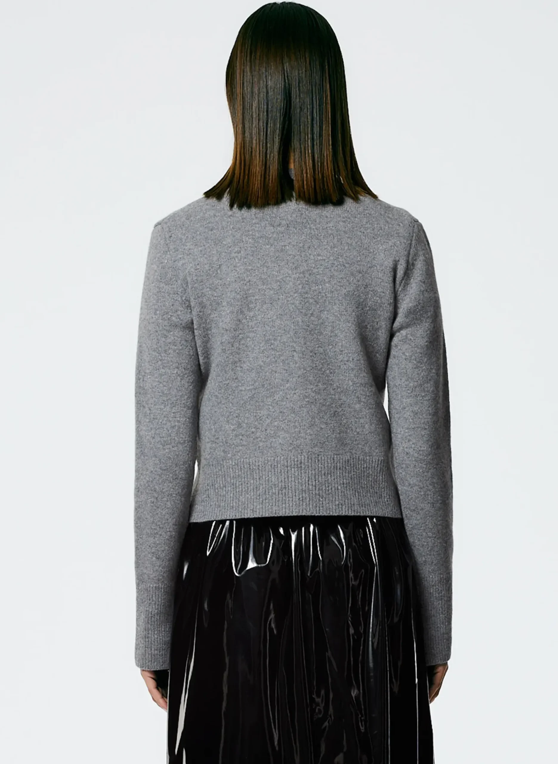 Stretch Cashmere Crewneck Pullover-Tibi Online