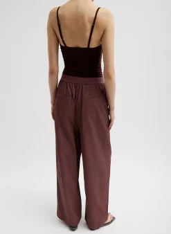 Stretch Light Weight Tech Knit Shirred Cami-Tibi New