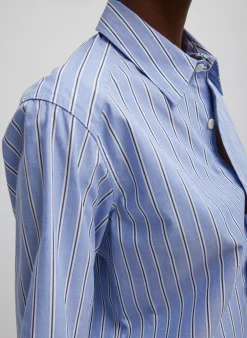 Striped Shirting Charlie Men's Slim Shirt-Tibi New